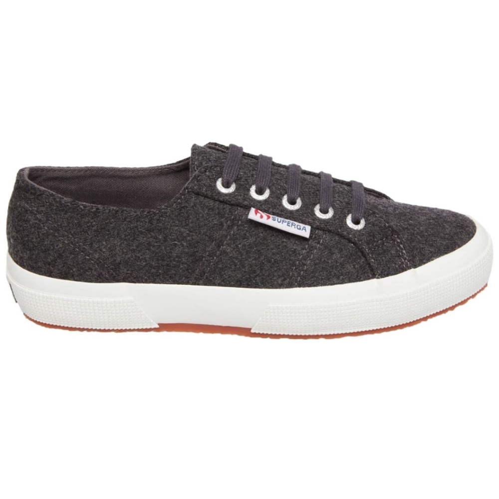 Superga 2750 Wool Blend Sneakers - Grey White NEW NO BOX W7.5 - Picture 1 of 7